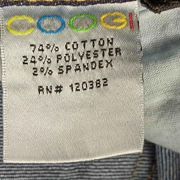 Coogi Cotton Blend Blue Gold Cross Pattern On Pocket Denim Jeans Sz 11-12 (NWT) - Picture 12 of 13